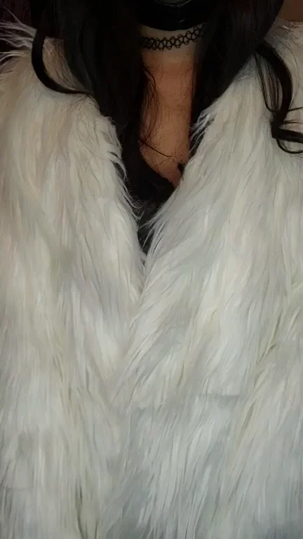 Teasing in My Sexy Fur Coat, Wanna See More?