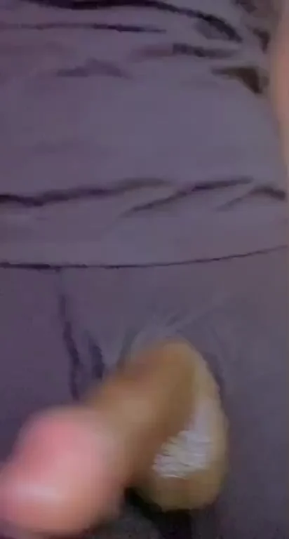 Thick Dick Tease: Purple Shorts Bulge Buster
