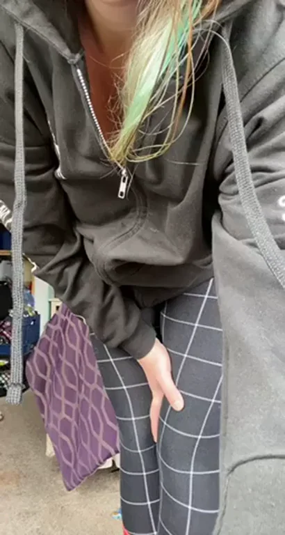 MILF Goth Tease: New Hoodie Hides My Hairy Pussy Reveal 😈🔥