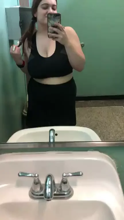 Casual Thursday Titty Drop in the Bathroom 💦🍈🍈