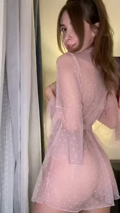 Am I Your Type? Teasing Slut in Sheer Pink Lingerie