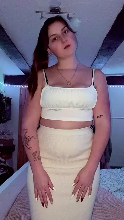 Am I Cute Enough for This Sub? 😍👅 Thick Babe Teases in Creamy Set