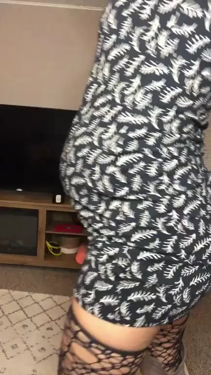 Front & Back Booty Bumps: Twerk Tease in Fishnets