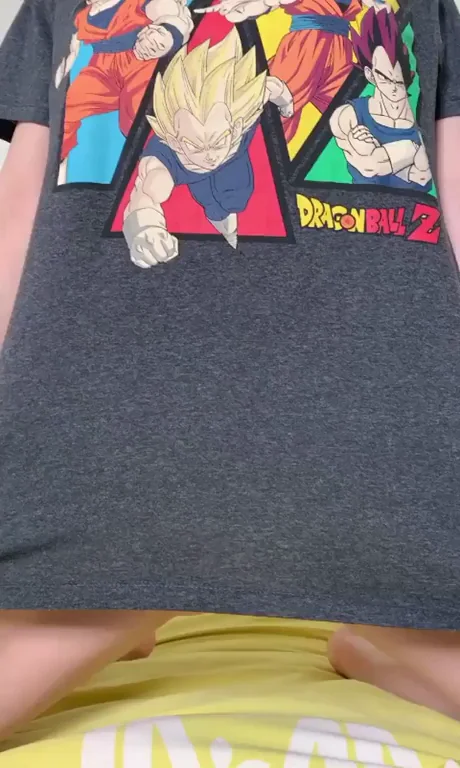 Petite 19yo Slut in DBZ Tee Shows Off Tiny Tits & Cameltoe Pussy 😈🍑