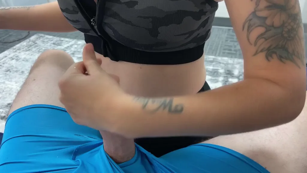 He always says my sports bra's are a prison for my tits.. So I invited him in to prove him wrong ?