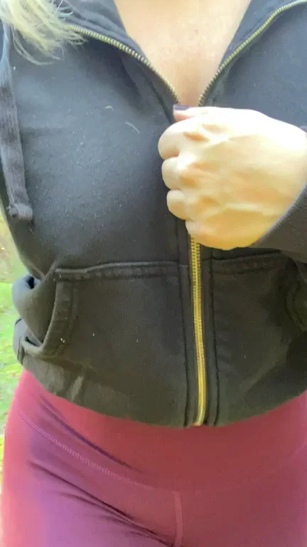 On a busy hiking trail flashing a few random men
