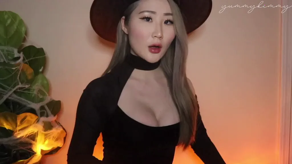 🔥 Sexy Asian Cosplay Witch Teases Her Perky Tits & Pouts for Cum 😈🍆