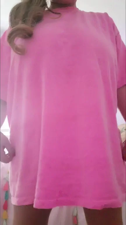 Lifting My Pink Tee for Epic Titty Drop Surprise 😍🍈🍈 OC