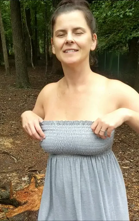 Nippy Woods Tease: Hard Nips Pop Out! ❄️🍒
