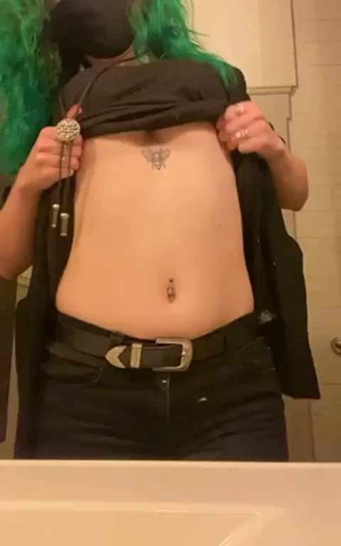 Wanna play in the work bathroom??