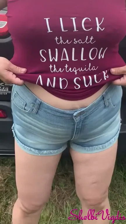 I lick, I suck, I swallow, and I flash my tits! (not a real tattoo)
