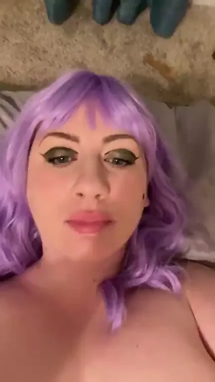 💜 Cum Watch This Purple-Haired Slut Get Fucked Hard 😩🍆💦