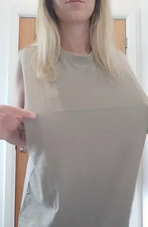Petite Blonde Slut Teases with Massive Tits Pulled Out