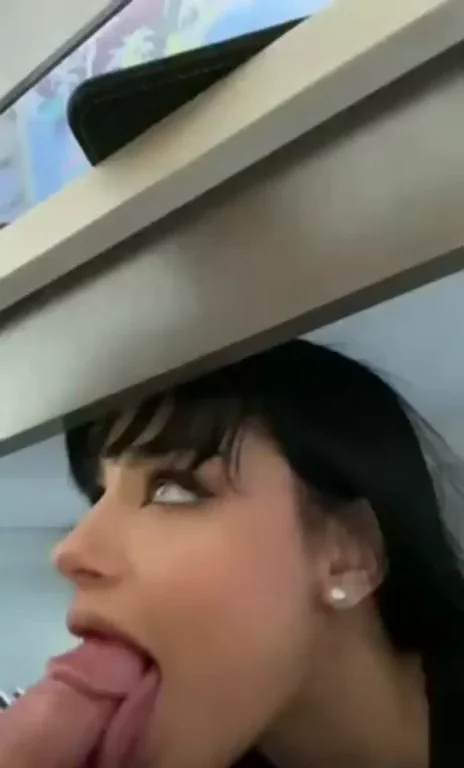 🔥 Clothed Slut Licks Thick Cock Under Cabinet 😛🍆