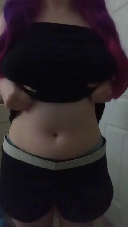 Black Starkitten's Epic Purple-Haired Titty Drop Tease!