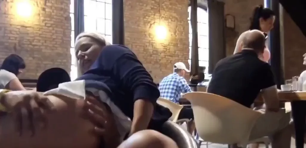 🍑 Slutty Restaurant Ride in Public 😈