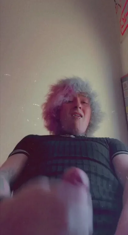 Emo femboy cums on your face