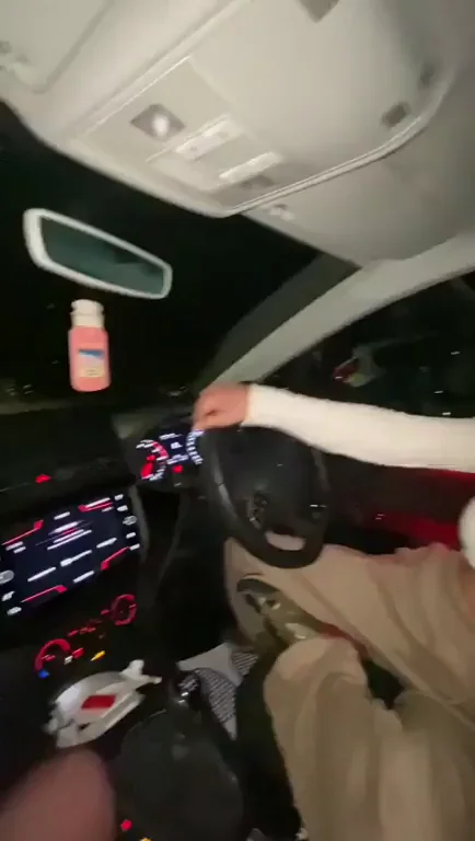 No Bra Surprise Tits Bounce in the Car Today [OC]