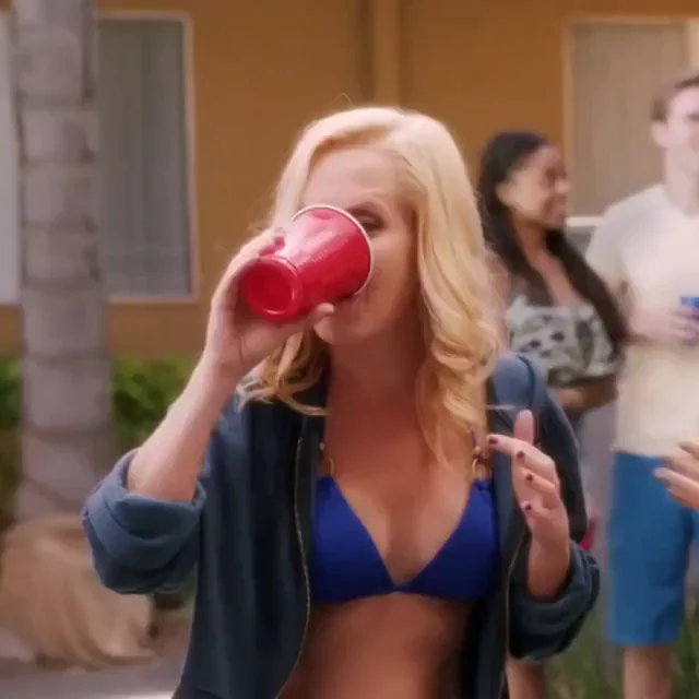 Angela Kinsey Rocks a Blue Bikini in Bad Judge
