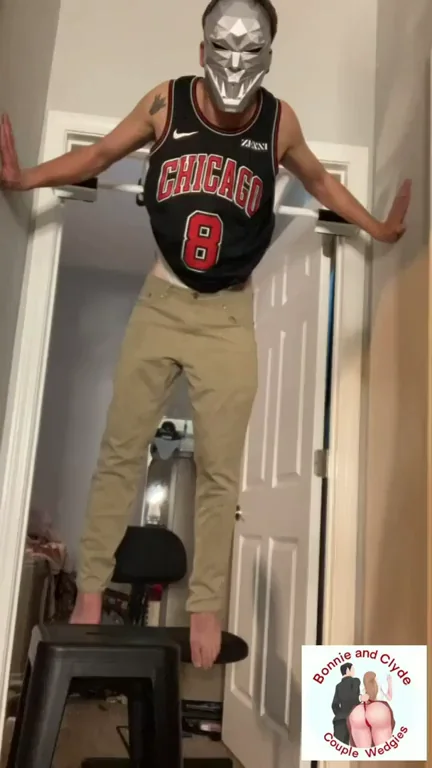 Wedgie Fail: Hung Dude's Pants Rip Mid-Jerk in Bulls Gear