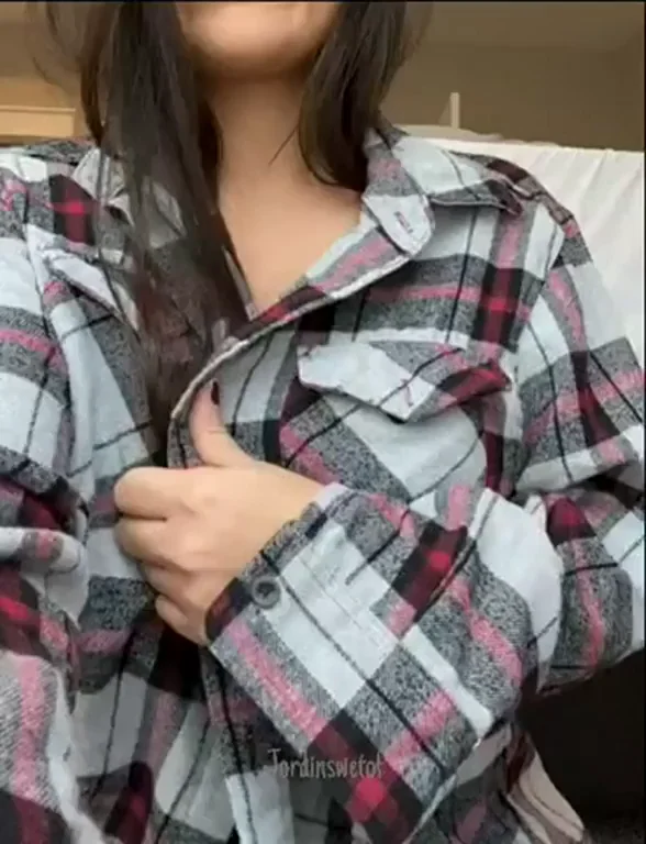 🔥 Right Way to Rock Your Flannel Shirt on My Big Tits 😈