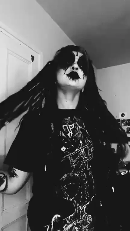 Goth Slut Horna's Satanic Tits Tease 😈🖤