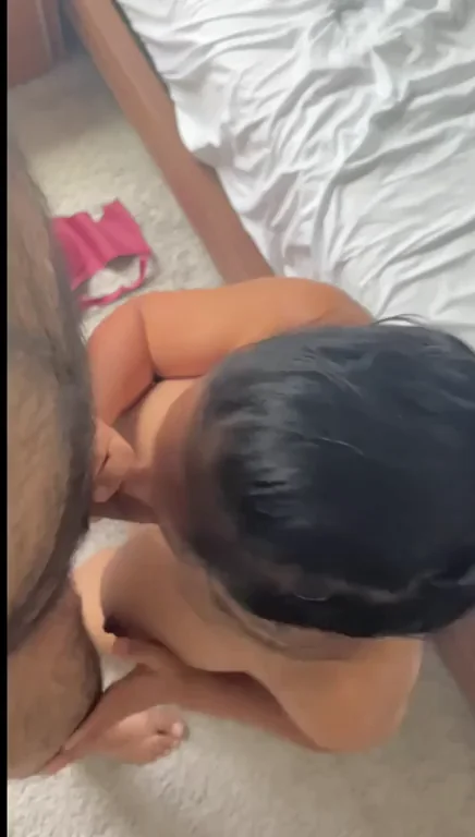 🔥 Naked Real Mommy Kneels & Deepthroats That Cock 👅💦