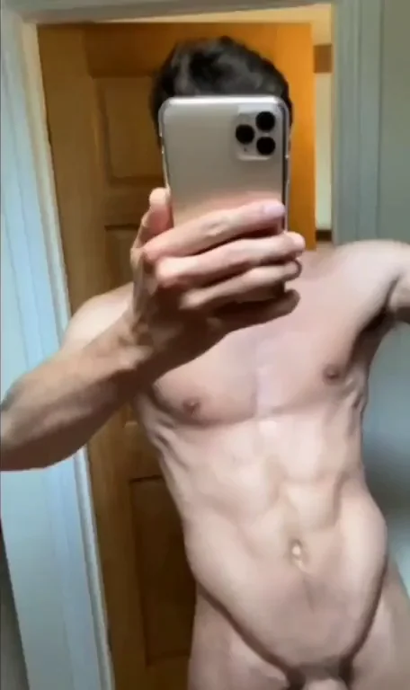 Towering Stud's Deep V-Cut Tease: Tall Frame, Thick Hangin' Cock