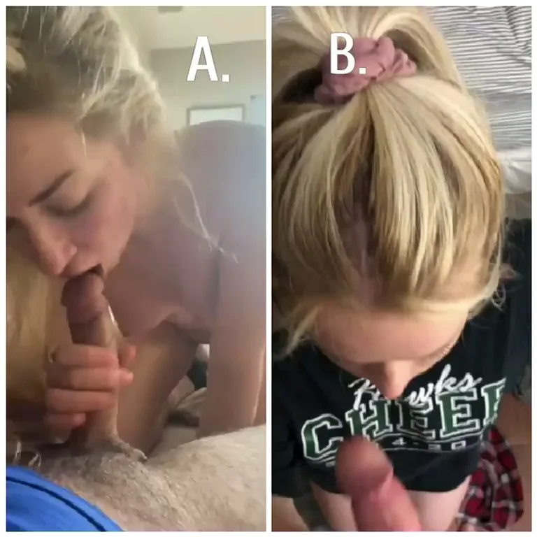 🔥 Two Epic Blonde Sluts Sucking Fat Cock! Who's Your Fave? Tell Their Cucks Below 👅💦