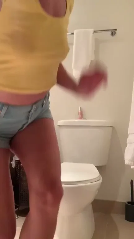 Bathroom Tease: Which College Slut Hole You Filling First?