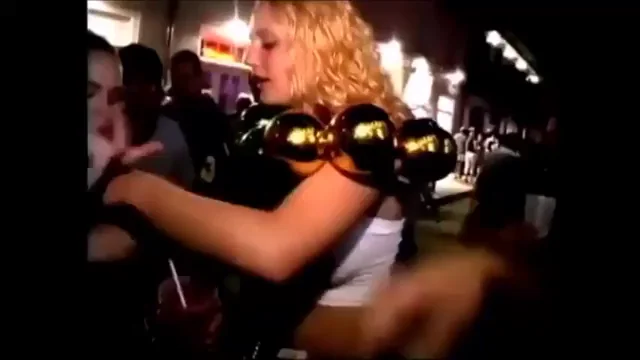 Blonde Bombshell's Epic Titty Drop with Lei Tease 😍🍈🍈