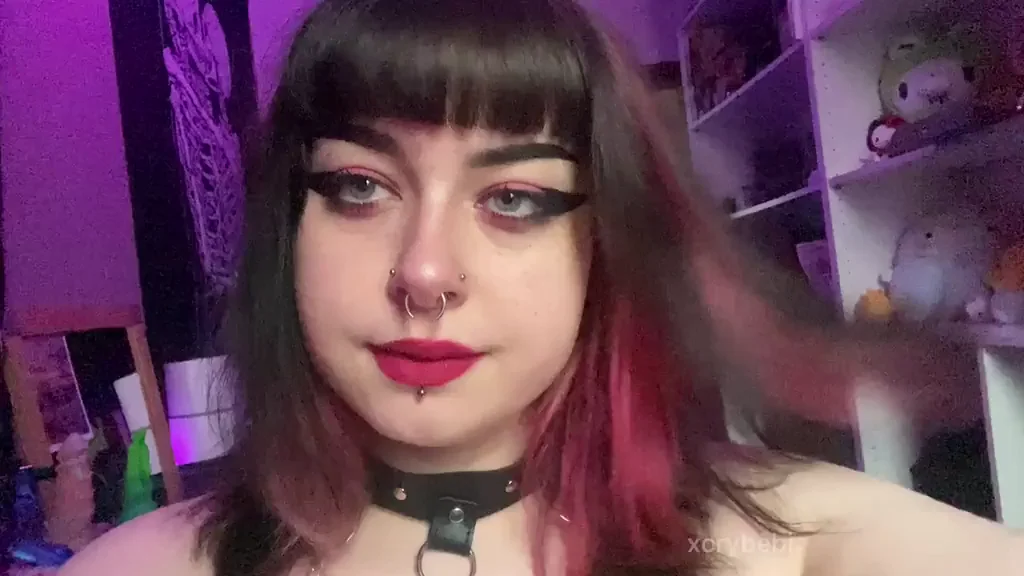 Goth Chubby GF Tease: Big Titties Spilling from Chains, Would I Slay as Your Ride-or-Die?