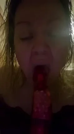 Mature MILF Boys Enjoy My Juicy Dildo Suck 😈🍆💦