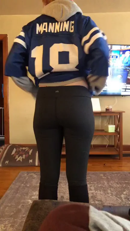 Halftime Hoosier Ass Flash in Manning Jersey