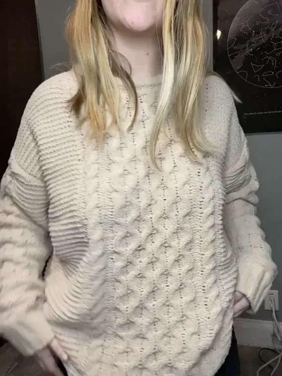 Back Again in My Tight Sweater – Tits Bigger Than You Thought! 🔥🍒