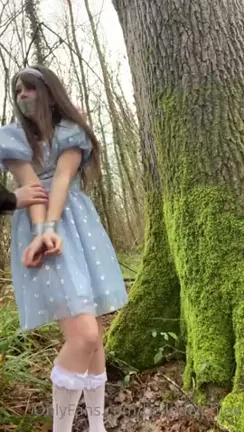 Forest Fuck Frenzy: Alice Cosplay Slut Gets Pinned & Pounded 😈🌲🍑