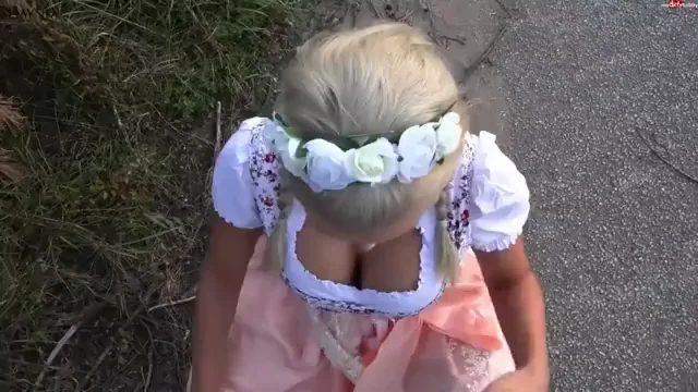 Daynia wearing a Dirndl