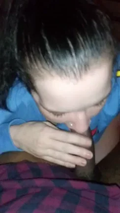 Insane Deepthroat Slut Devours Thick Cock