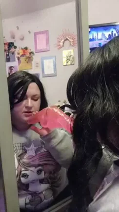 Craving Your Cock All Day 🐱‍👤💦 Now Sucking This Toy Hard AF 😈🍆