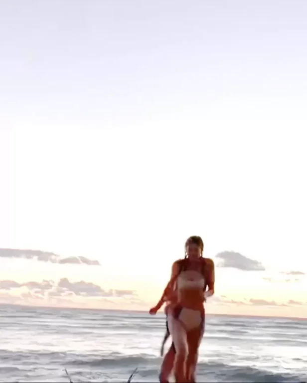 Alexandra Daddario & Sydney Sweeney's Slutty Beach Jog: Tits Bouncing, Asses Jiggling