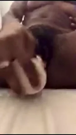 Prepping My Juicy Black Pussy for Hubby's White Cock 🍆💦
