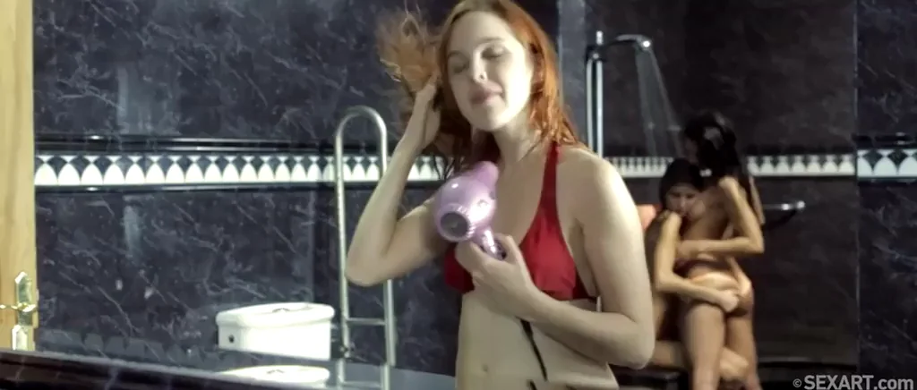 Joining a lesbian Couple in the Gym Shower