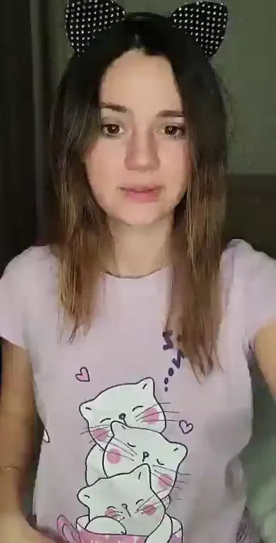 Perky Kitty Babe Questions Her Tittie Drop Skills