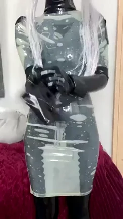 Clear latex on a black catsuit - @tkgw1500cc