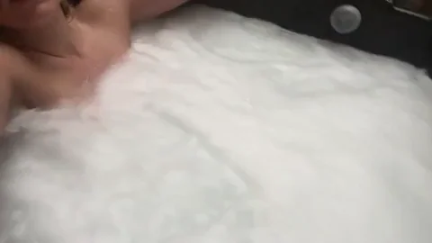 Bubbly Tiny Tits Tease in Hot Tub 💦👙