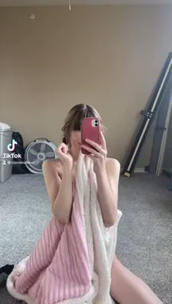 Sick with Horniness: Pink Robe Tease on the Floor