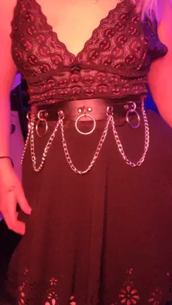 Adorable Slut in Lace & Chains Teases Her Throbbing Curves