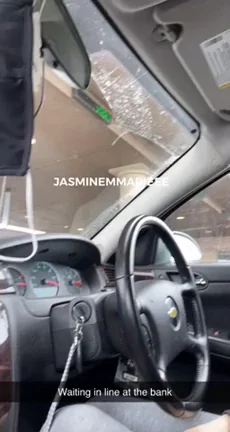 Bank Line Car Flash: What Would You Do? 😈🚗💦