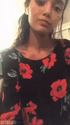 🔥 Surprise Titties Hiding Under That Black Floral Top 😈