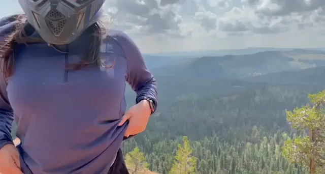 GF's Juicy View Tease at the Cliff Edge 🔥🌄